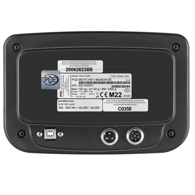 Plataforma de pesagem verificada PCE-MS PC150-1-65x95-M