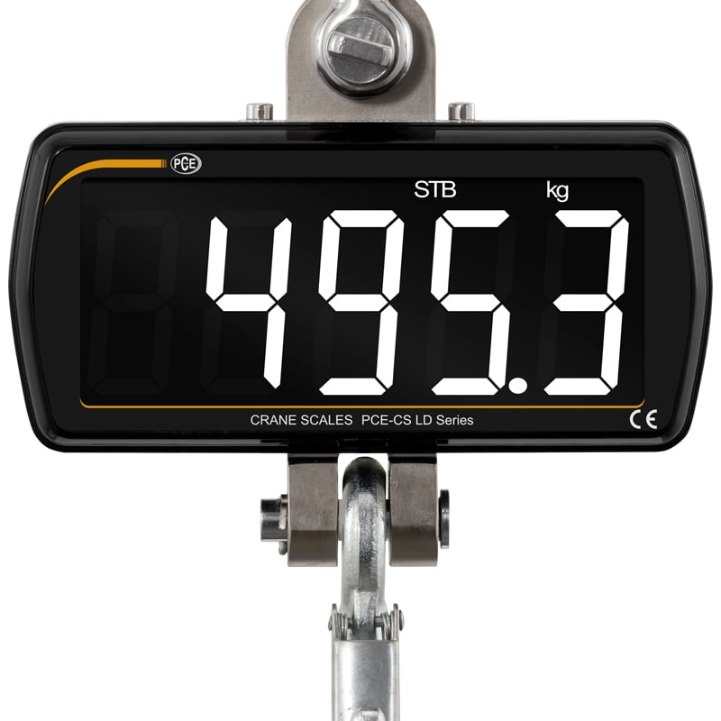 Balanza colgante PCE-CS 500LD-ICA con certificado de calibración ISO