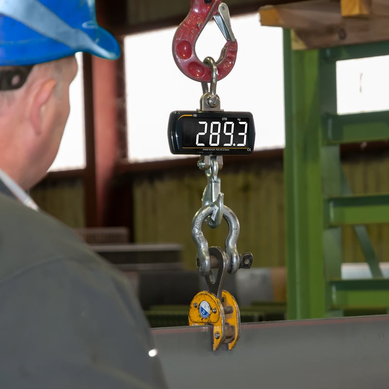 Balanza colgante PCE-CS 500LD-ICA con certificado de calibración ISO