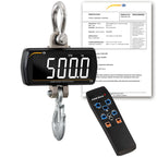 Balanza colgante PCE-CS 500LD-ICA con certificado de calibración ISO