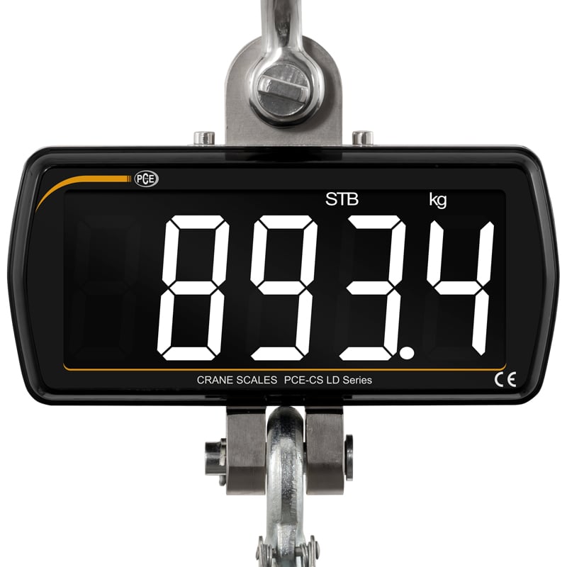 Balanza de gancho PCE-CS 1000LD-ICA con certificado de calibración ISO