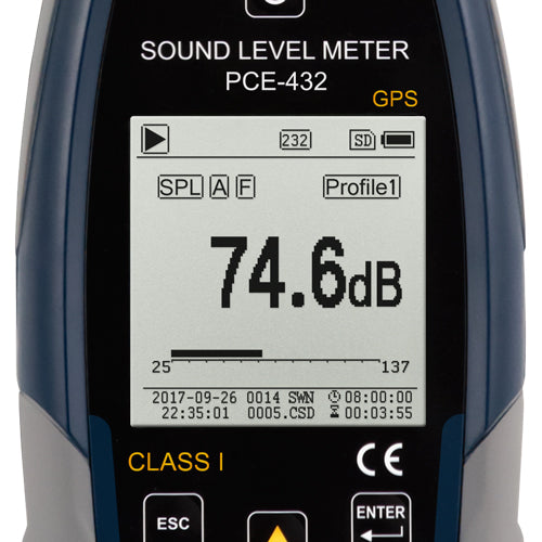 Medidor de nível de som PCE-432-SC 09