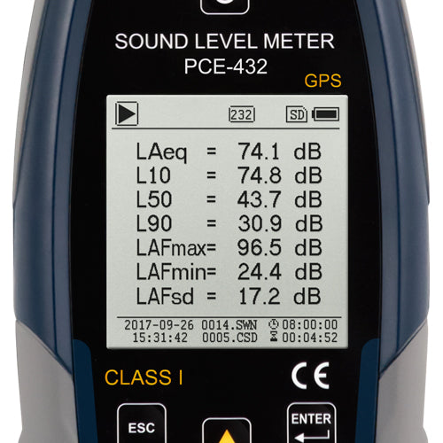 Medidor de nível de som PCE-432-SC 09