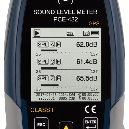 Medidor de nível de som PCE-432-SC 09