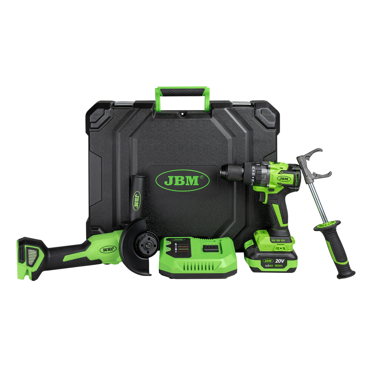 KIT de Rebarbadora Angular e Martelo Perfurador a Bateria com MALA de Transporte - JBM JBM, imagem do produto