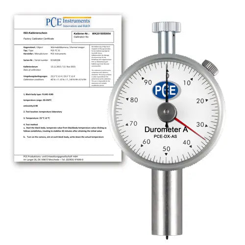 Durómetro PCE-DX-AS-ICA incl. certificado de calibración ISO
