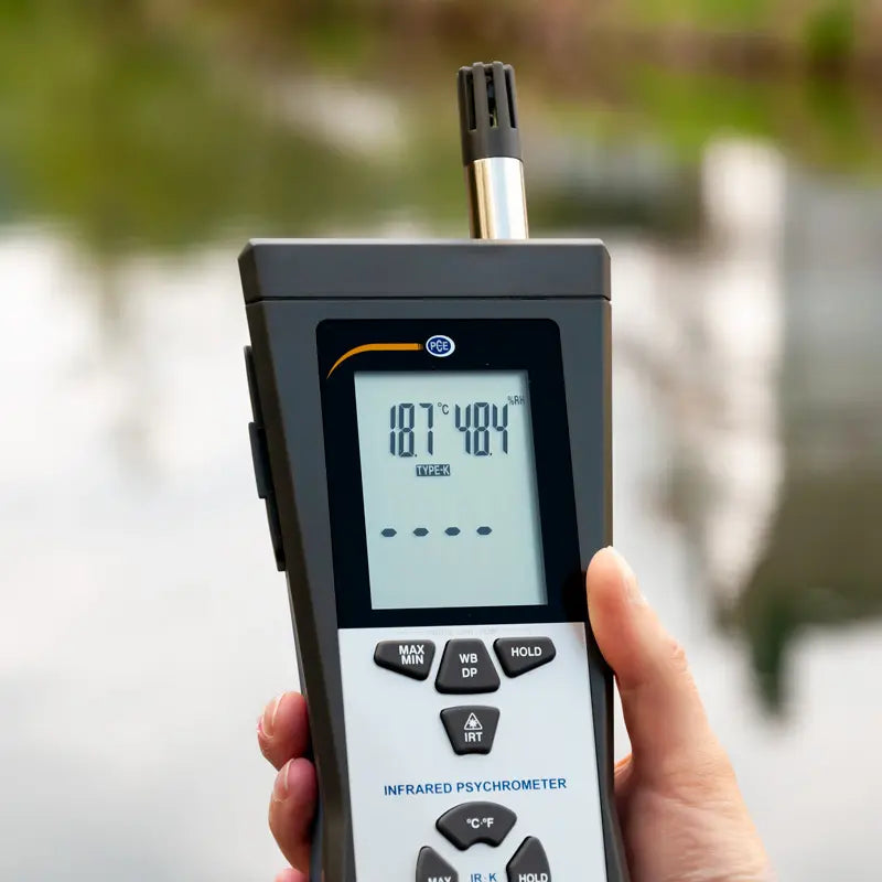 Higrômetro PCE-320-ICA incl. certificado de calibração ISO