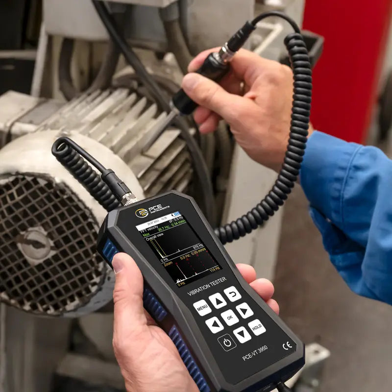 Medidor de vibração PCE-VT 3850S-ICA, incluindo certificado de calibração ISO