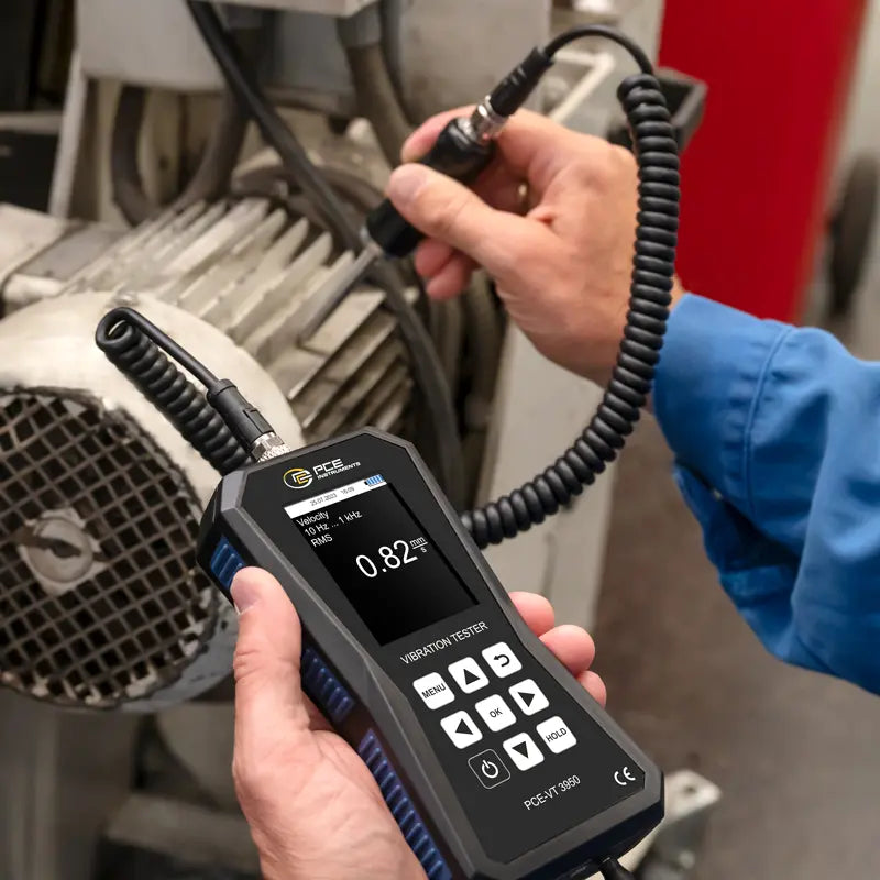 Medidor de vibração PCE-VT 3950S-ICA, incluindo certificado de calibração ISO