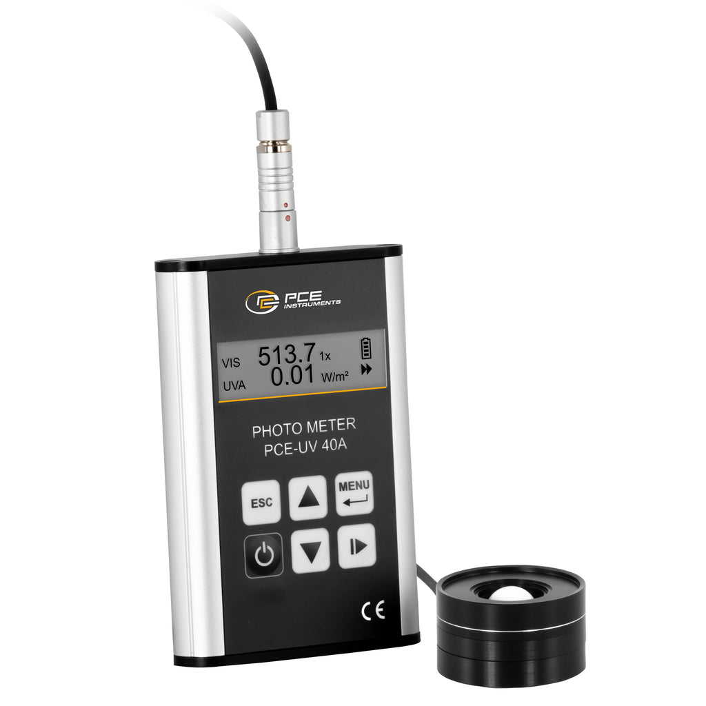 Dosímetro UVA e de luz com sensor externo PCE-UV 40A