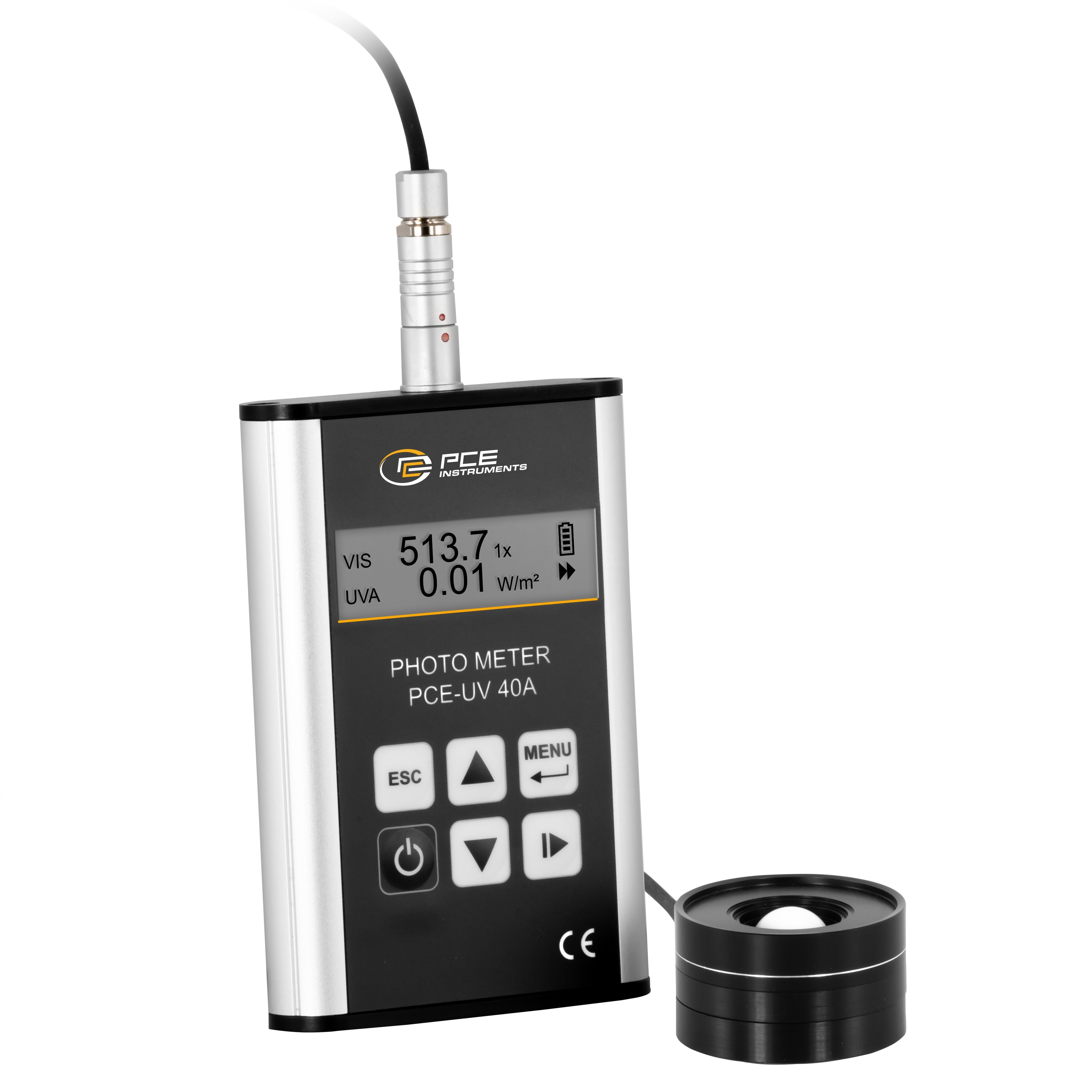 Dosímetro UVA e de luz com sensor externo PCE-UV 40A
