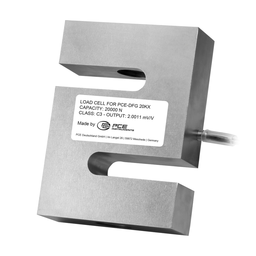 Medidor de força com célula externa até 20.000 N e display gráfico PCE-DFG 20K X