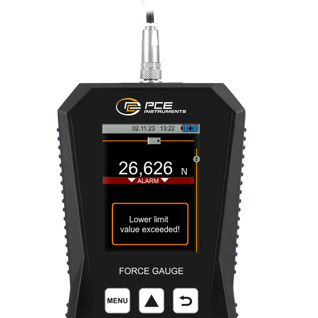 Medidor de força com célula externa até 50.000 N e display gráfico PCE-DFG 50K X