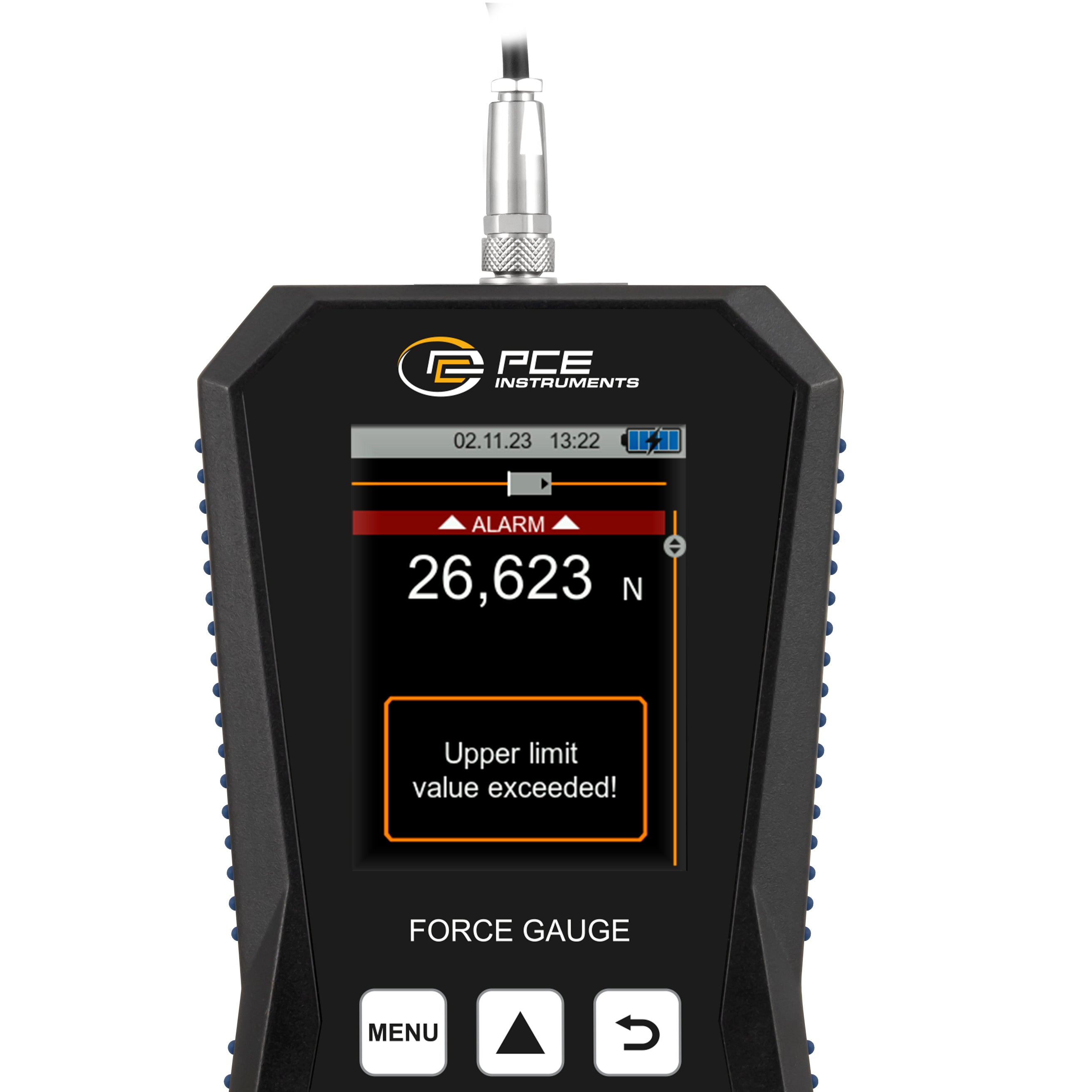 Medidor de força com célula externa até 50.000 N e display gráfico PCE-DFG 50K X