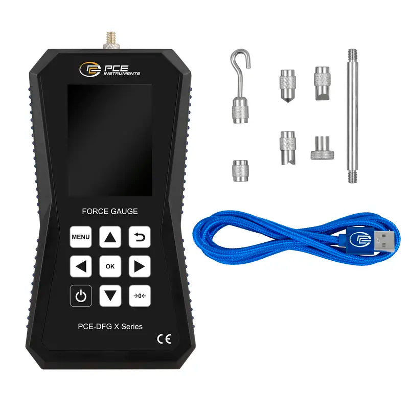 Medidor de força até 1000 N e display gráfico PCE-DFG 1000 X