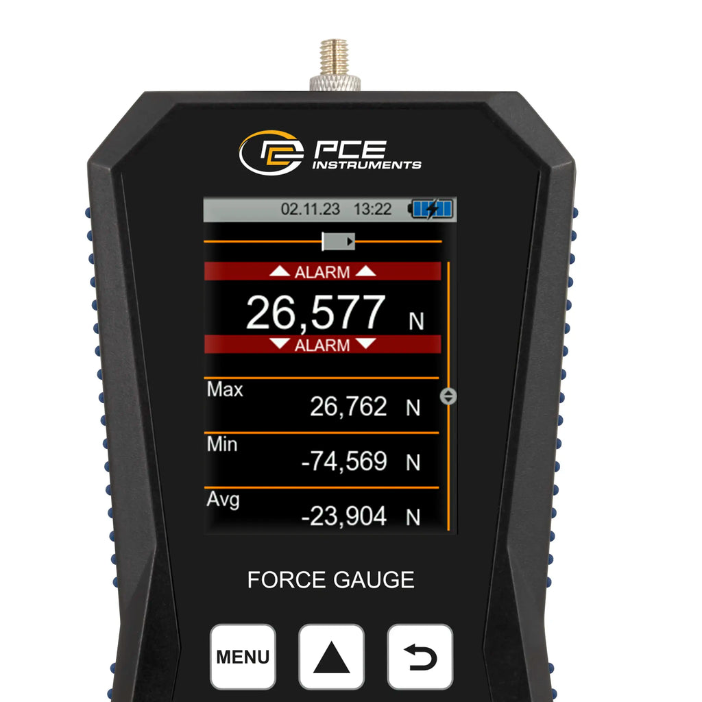 Medidor de força até 200 N e display gráfico PCE-DFG 200 X