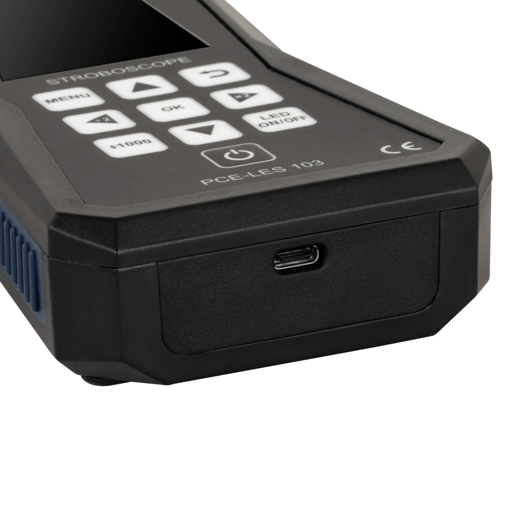 Estroboscopio UV con 3 LEDs de alta potencia, intensidad de flash 202 µW/cm2 PCE-LES 103UV-365