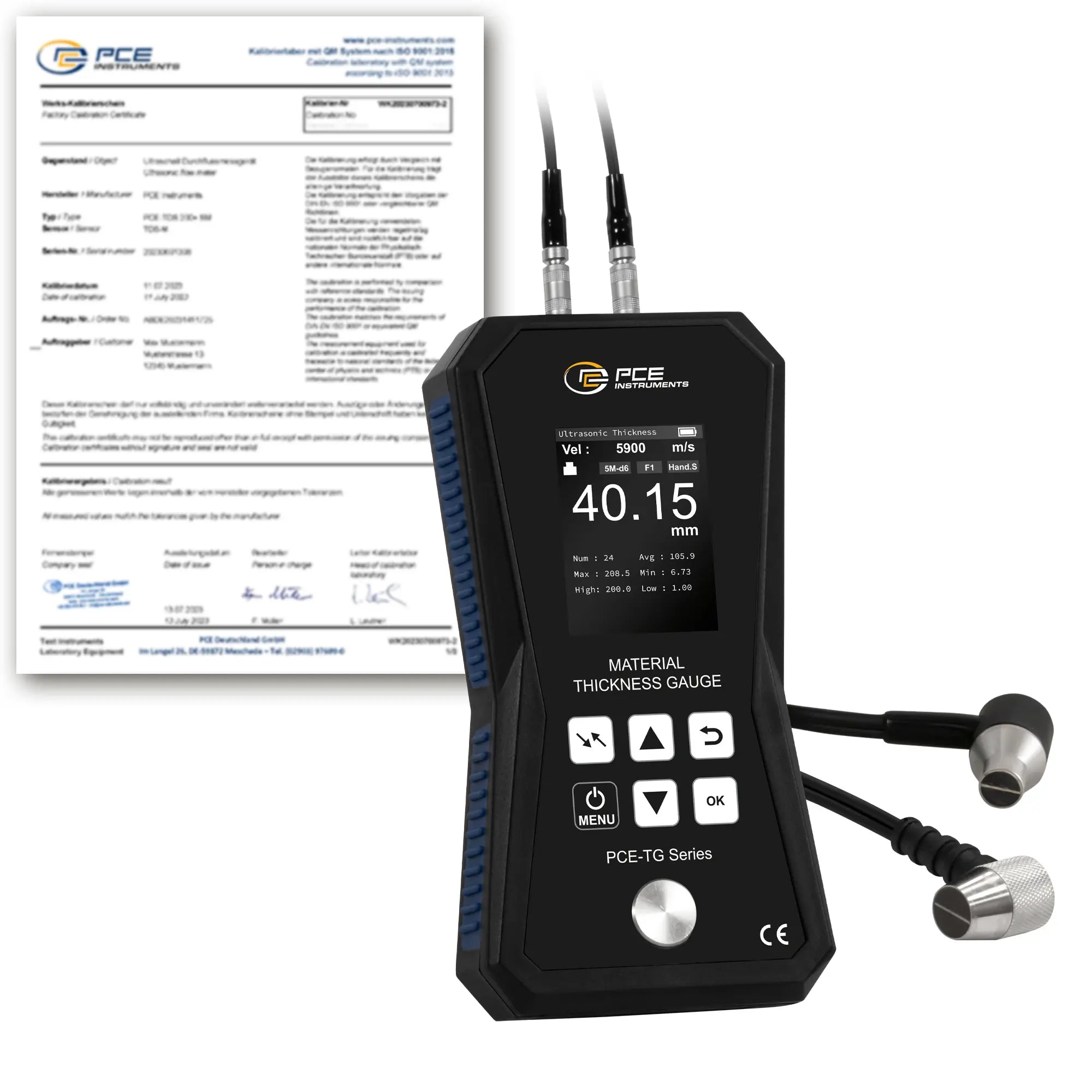 Medidor de espessura PCE-TG 150A