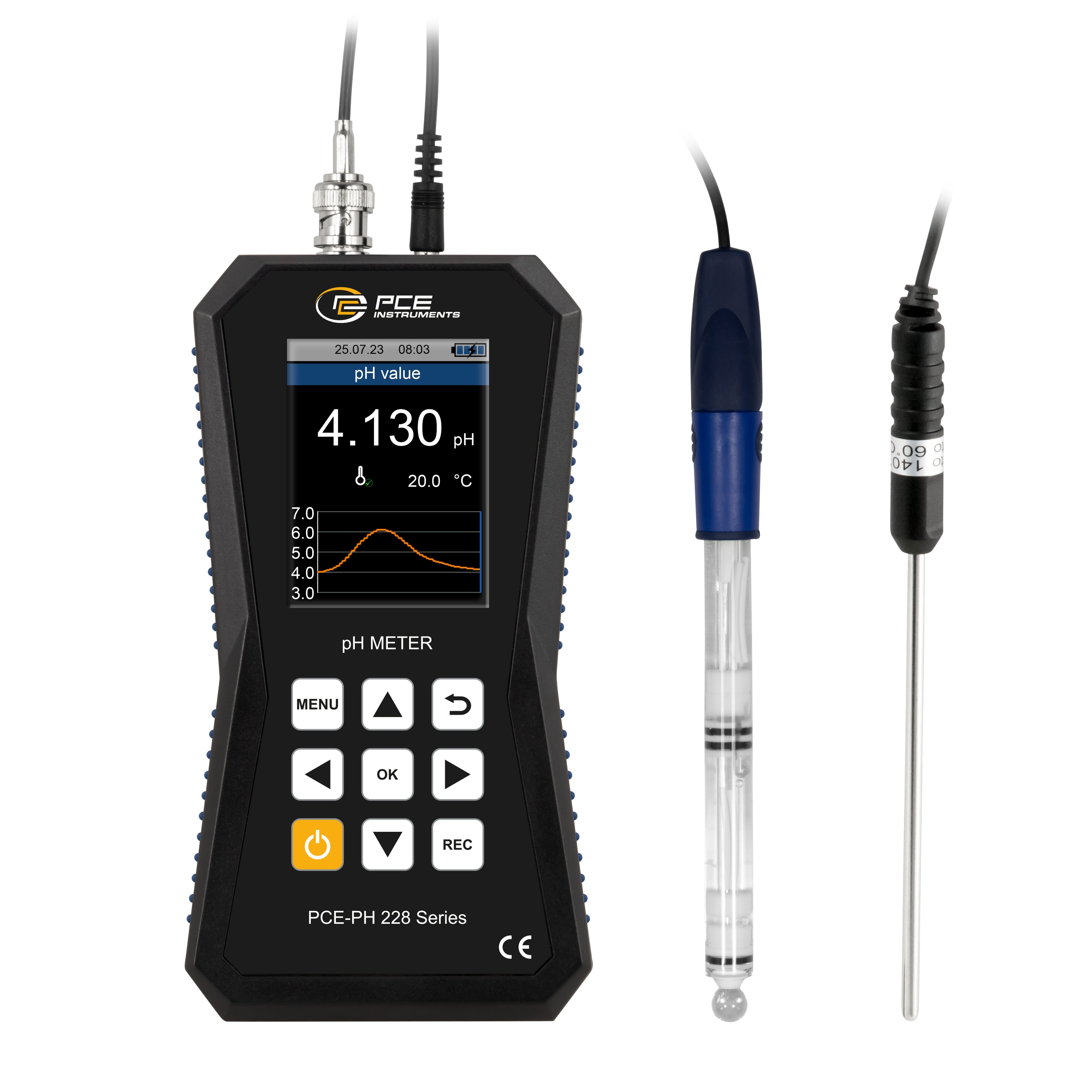 Medidor de pH PCE-PH 228LAB-HTE