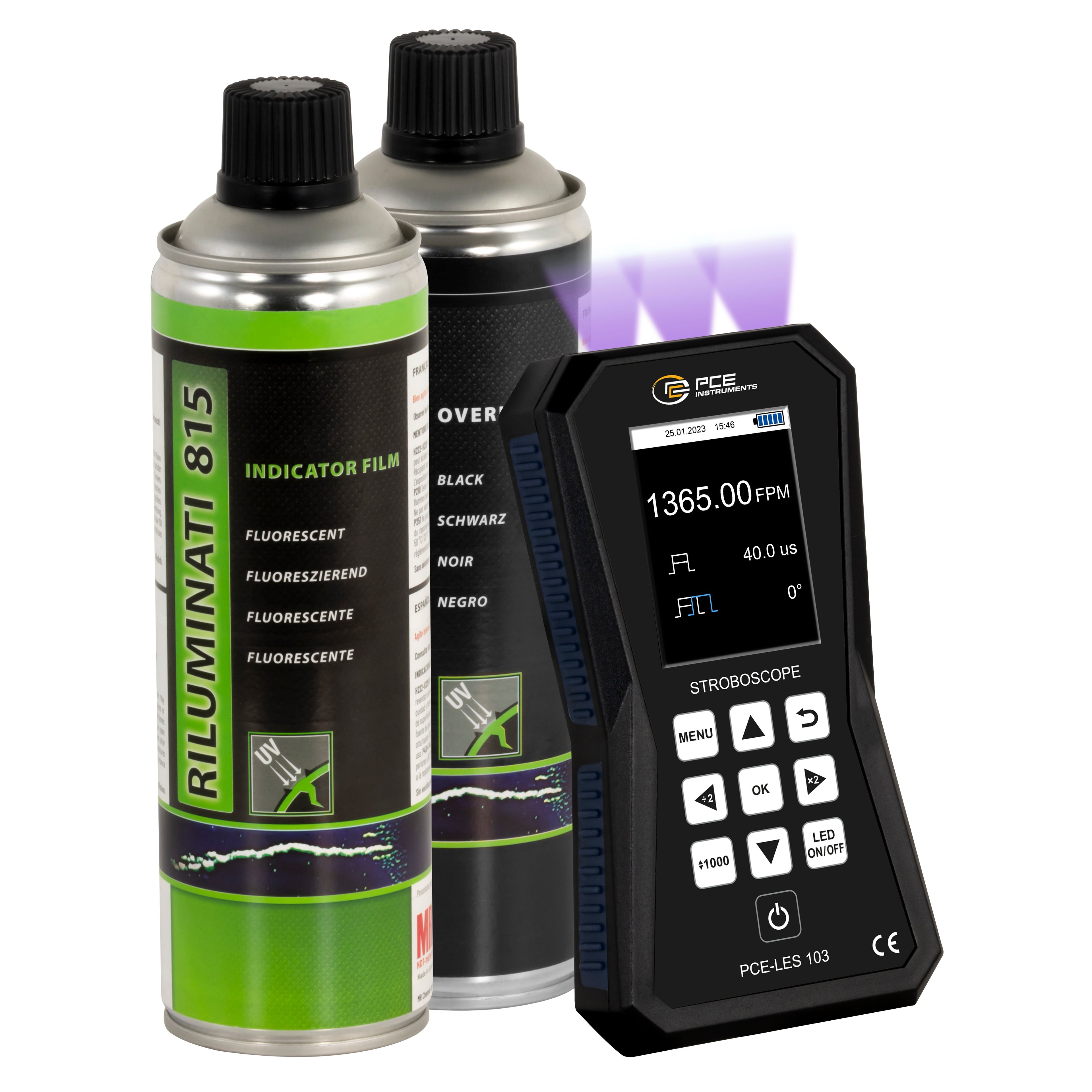 Estroboscópio PCE-LES 103UV-365-CTA-KIT