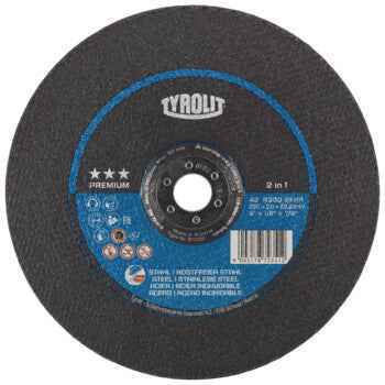 Disco de Corte Centro Côncavo 42F AQ-BFXA 42F 230x3x22,23 A30Q-BFXA TYROLIT - Caixa 25 unidades