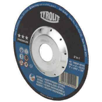 Disco de Corte Centro Côncavo 42F AQ-BFP 42F 125x1,2x22,23 A46Q-BFP TYROLIT - Caixa 25 unidades