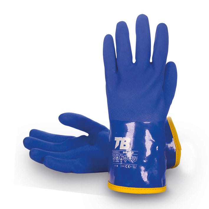 Luva química, térmica (calor/frio) com alimentação 666 COLD (5 PARES)