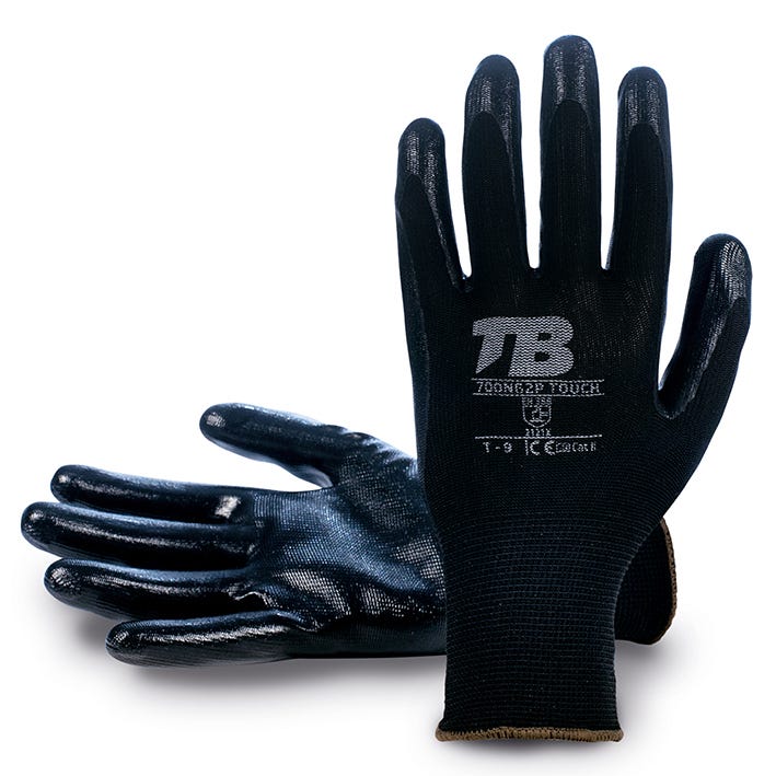 Luva mecânica de poliéster e nitrilo 700NG2P TOUCH (10 PARES)