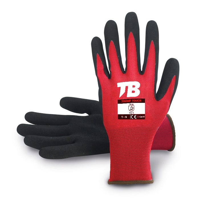 Luva mecânica de nylon e nitrilo 700RMF TOUCH (10 PARES)