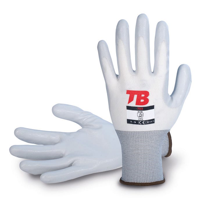 Luva mecânica de nylon e nitrilo 703NG (10 PARES)