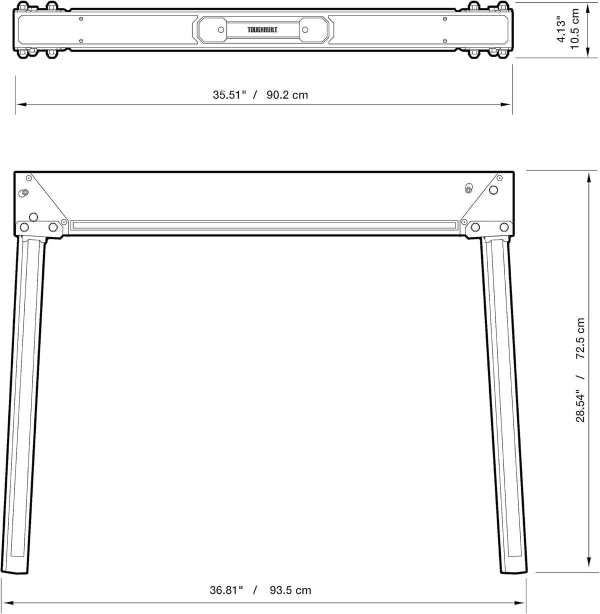 Pack 2 Cavaletes Dobráveis C300 Toughbuilt TB-C300-2-XEA – imagem 9