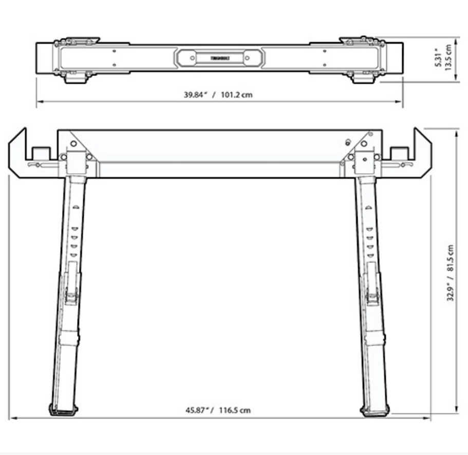 Pack 2 Cavaletes C700 Dobráveis Toughbuilt TB-C700-2-XEA – imagem 5