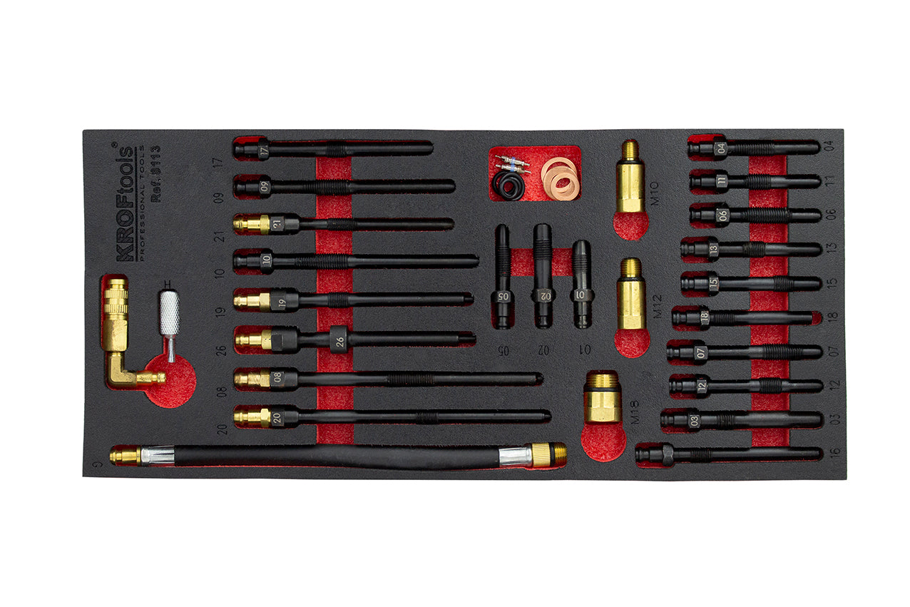 KIT ADAPTADORES PARA TESTES DE COMPRESSÃO E FUGA 30 PCS