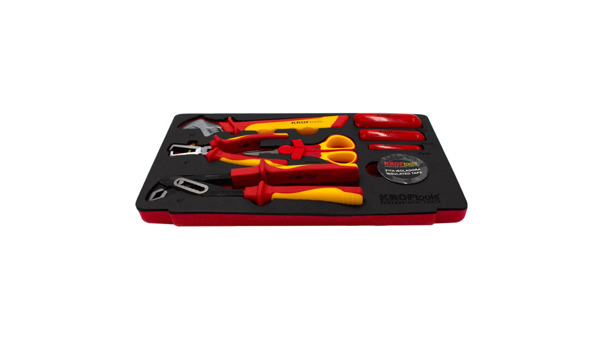 MÓDULO ALICATES/FITA/CHAVE INGLESA ISOLADA 8PCS - KROFtools
