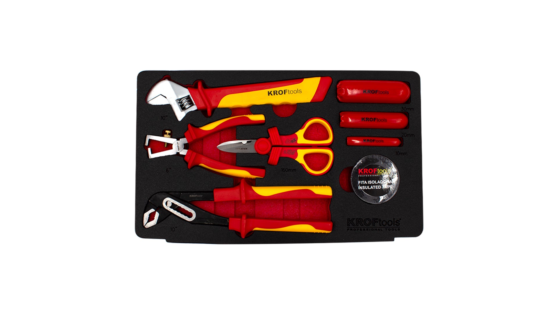 MÓDULO ALICATES/FITA/CHAVE INGLESA ISOLADA 8PCS