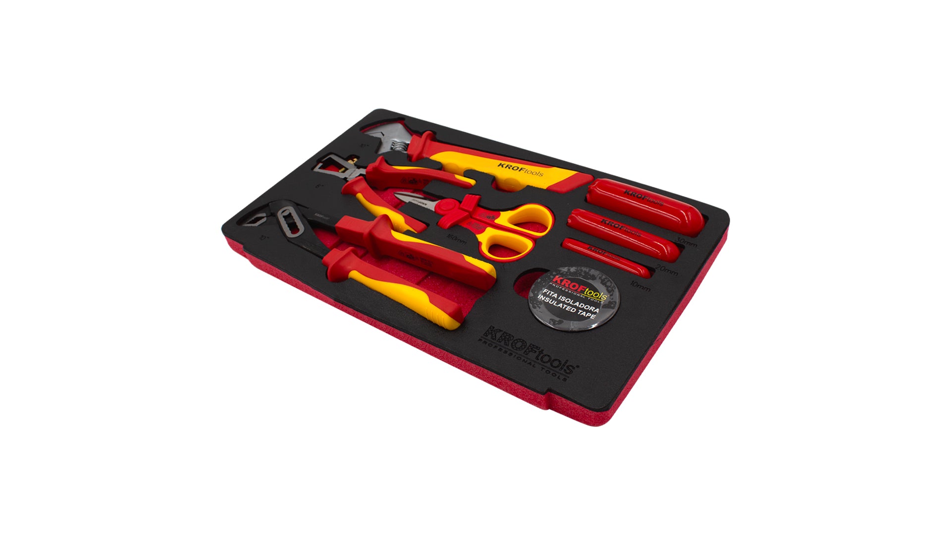 MÓDULO ALICATES/FITA/CHAVE INGLESA ISOLADA 8PCS