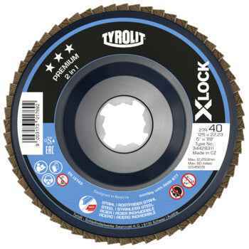 Disco de Lamelas Premium X-LOCK 27SLA 125x22,23/xL ZA40Q-B TYROLIT - Caixa 10 unidades