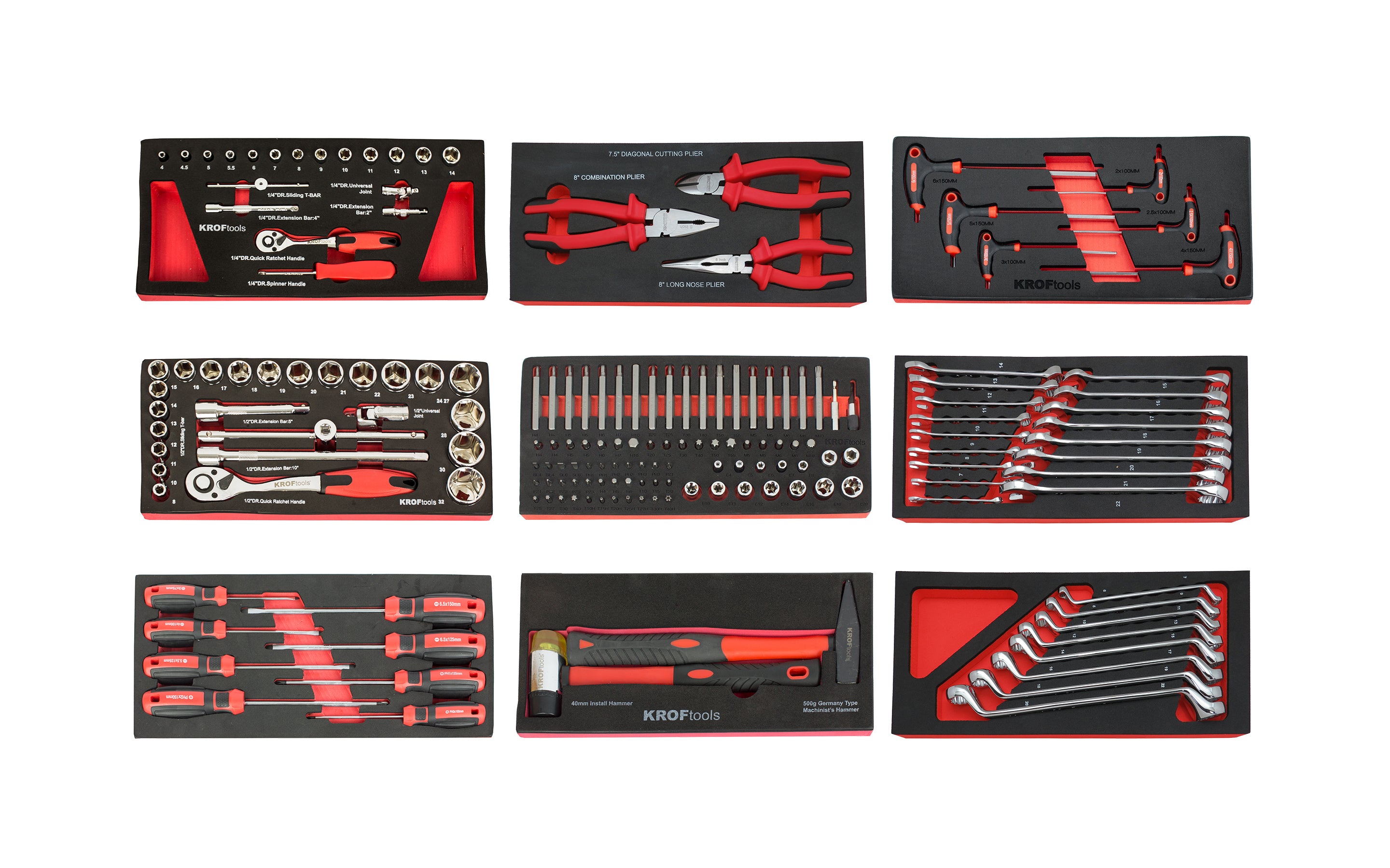 CARRO FERRAMENTA 7 GAVETAS 174PCS. VERMELHO