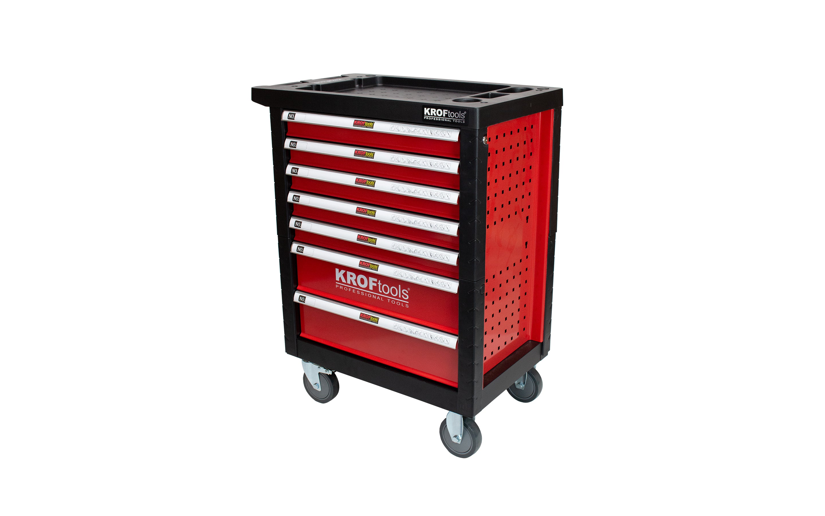 CARRO FERRAMENTA 7 GAVETAS 174PCS. VERMELHO