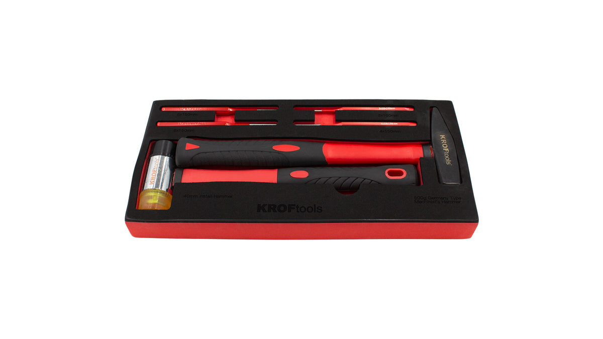 MÓDULO MARTELOS PENA E NYLON C/ SACA-TROÇOS 6 pcs - KROFtools