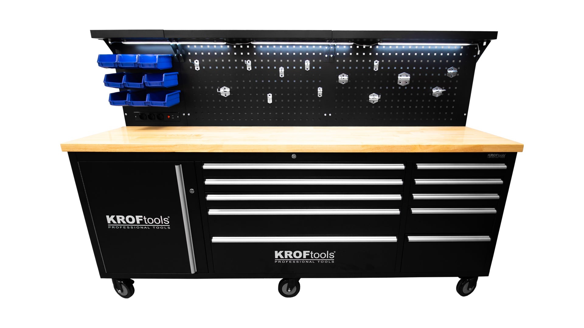 CARRO DE TRABAJO 84" CON LED Y ENCHUFE ELÉCTRICO (8631)