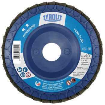 Disco de Lamelas TWINFLAP Standard 27XLA 115x22,23 ZAZA60Q-B TYROLIT - Caixa 10 unidades