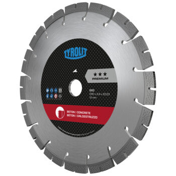 Disco Diamantado C73W 400x3,2x25,4 DCCP3 TYROLIT, vista isométrica
