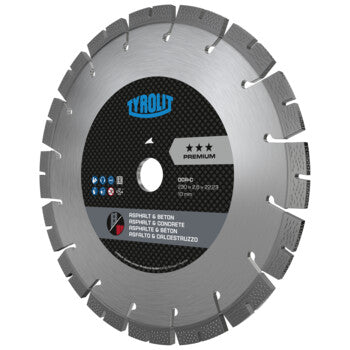 Disco Diamantado C73W 230x2,6x22,23 DCA+CP3 TYROLIT, vista isométrica