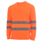 T-shirt de manga comprida de alta visibilidade BOSSA HV ORANGE (1 UNIDAD)
