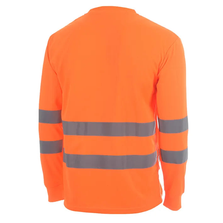T-shirt de manga comprida de alta visibilidade BOSSA HV ORANGE (1 UNIDAD)
