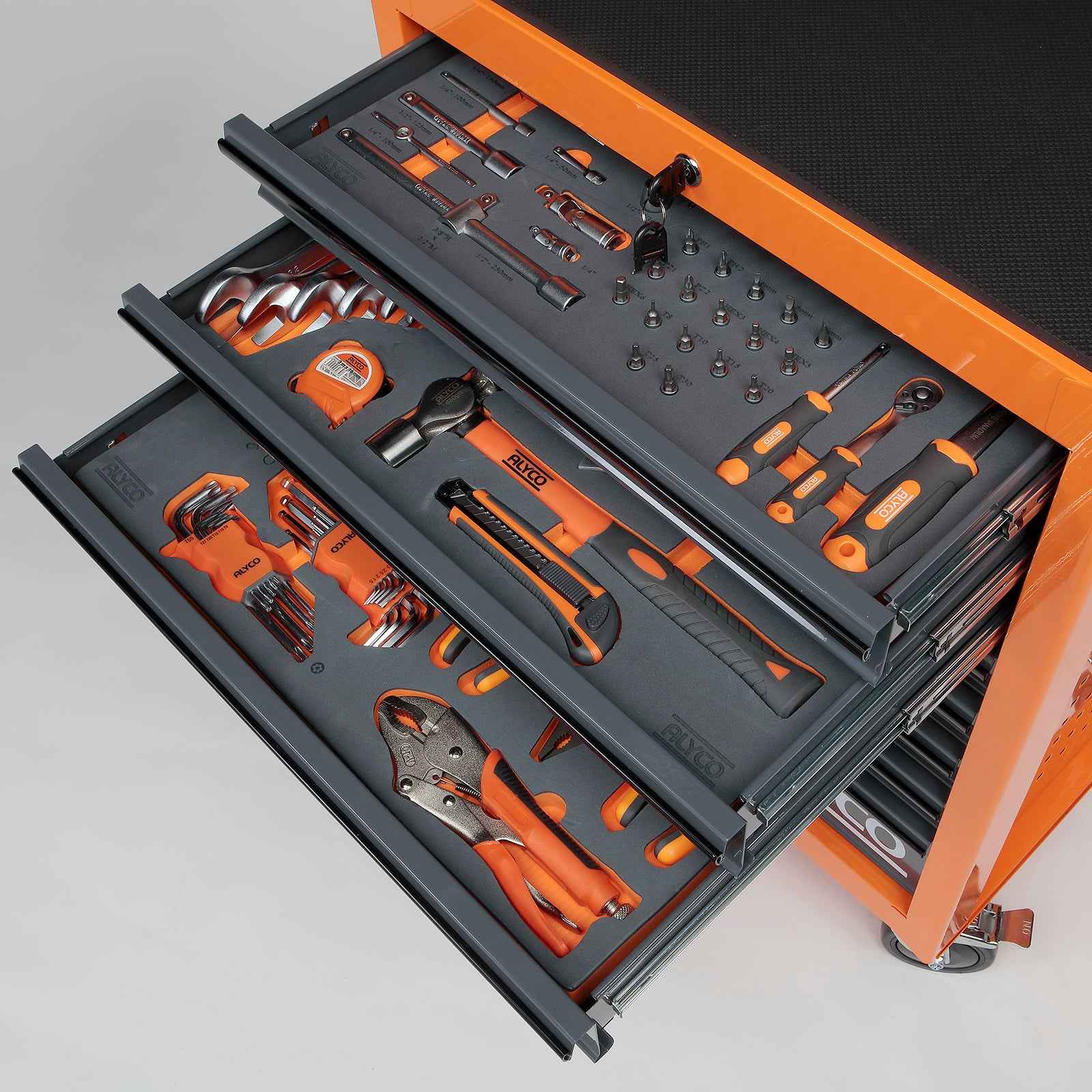 CARRO 8 GAVETAS - 235 FERRAMENTAS ALYCO ORANGE (171176)