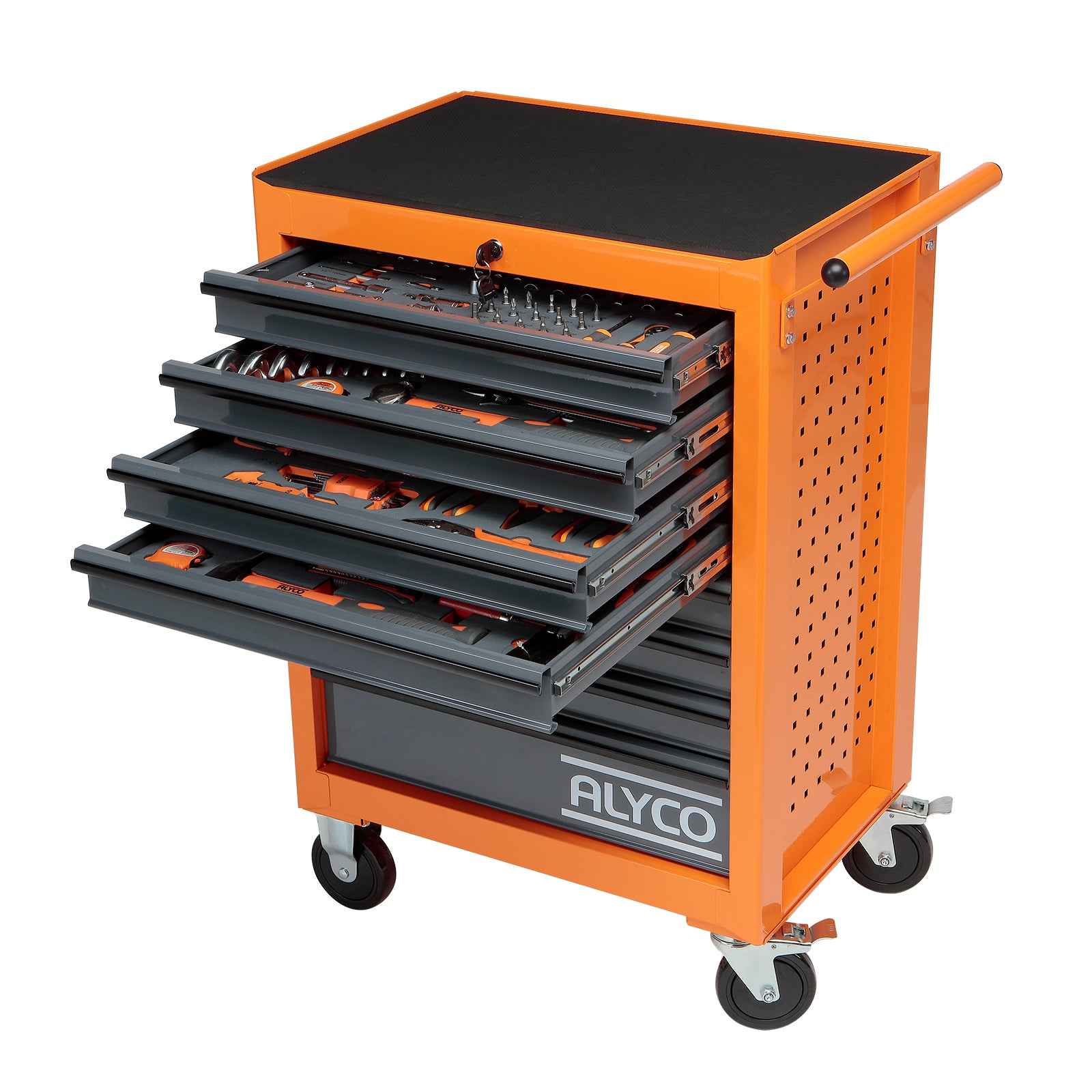CARRO 8 GAVETAS - 164 FERRAMENTAS ALYCO ORANGE (171177)