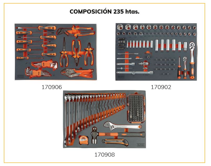 CARRO 6 GAVETAS - 235 FERRAMENTAS ALYCO ORANGE (171165)