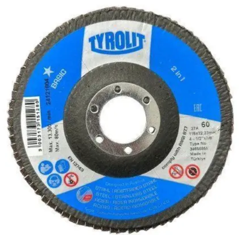 Disco Abrasivo 2en1 BASIC* TYROLIT 115mm Profissional